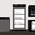 Modern Haier Kitchen Appliances Including Refrigerator Oven And Disinfector With Black Design