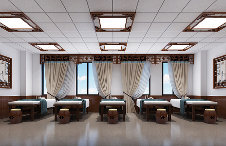 New Chinese Traditional Medicine Museum Chinese Medical Center Comprehensive Treatment Room 3d model