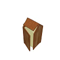 Outdoor Public Wooden Trash Bin Facility In Green Grass Area