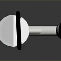 Modern Stainless Steel Watering Can With Black Handle And Cylindrical Body