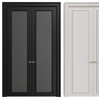 Modern double door 3d model