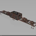 Industrial Production Line Equipment With Mechanical Rollers And Complex Metal Structure