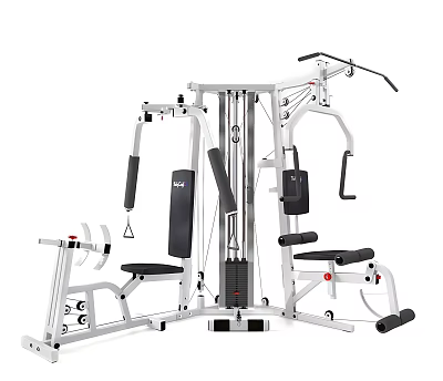 Multifunctional Home Gym Strength Training Equipment With Adjustable Seats And Pull up Bar 3d model
