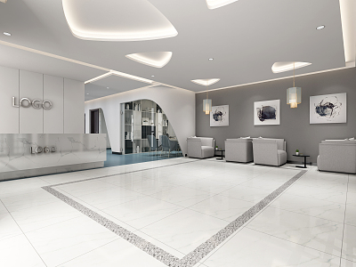 Modern beauty salon hall beauty salon aisle operating room reception hall consultation 3d model