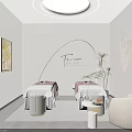 Warm Cozy Beauty Salon Corridor Space With Soft Wall Lights And Stylish Wall Decorations