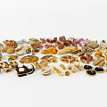 Assorted Delicious Food Display Featuring Bread Pastries Pizza And Sweet Desserts