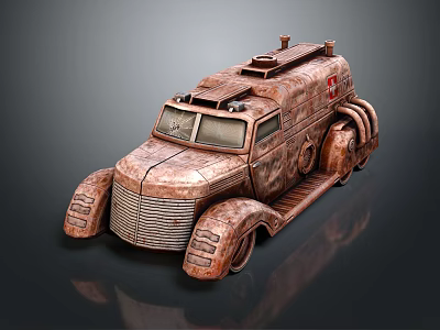 Rusty Medical Functional Vehicle With Unique Design 3d model