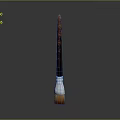 Traditional Calligraphy Writing Brush With Wooden Handle Metal Ferrule And Bristle Tip