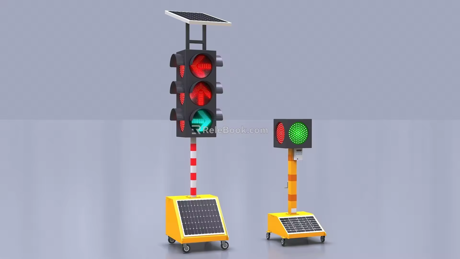 Temporary Signal Light Indicator Traffic Light Mobile Signal Light Signal Light 3d model