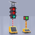 Temporary Signal Light Indicator Traffic Light Mobile Signal Light Signal Light 3d model