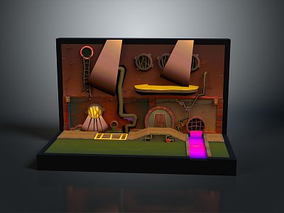 Sewer Game Scene Game Environment Cartoon Environment Animation Environment Fairy Tale Scene model