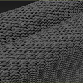 Black Circular Textured Decorative Band With Intricate Patterned Loop Design