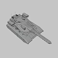 Modern Military Tank With Camouflage Armor Long Cannon And Detailed 3D Design