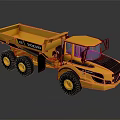 Yellow Volvo Dump Truck With Large Tires And Spacious Cab