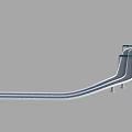 Elevated Highway Bridge Structure With Overhead Traffic Sign Gantry Concrete Piers And Street Lamps