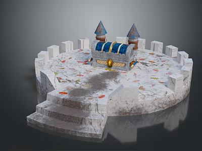 Altar Temple Shrine Hero Altar Cartoon Building Outdoor Items Realistic 3d model
