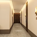 New Chinese Front Desk Aisway Public Area 3d model