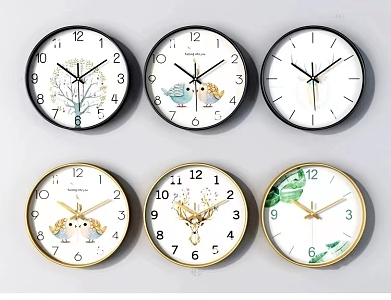 Modern Clock Hanging Clock Interior Wall Decoration Pendant 3d model