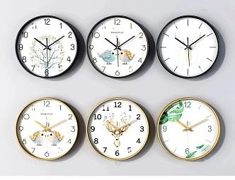 Modern Clock Hanging Clock Interior Wall Decoration Pendant 3d model