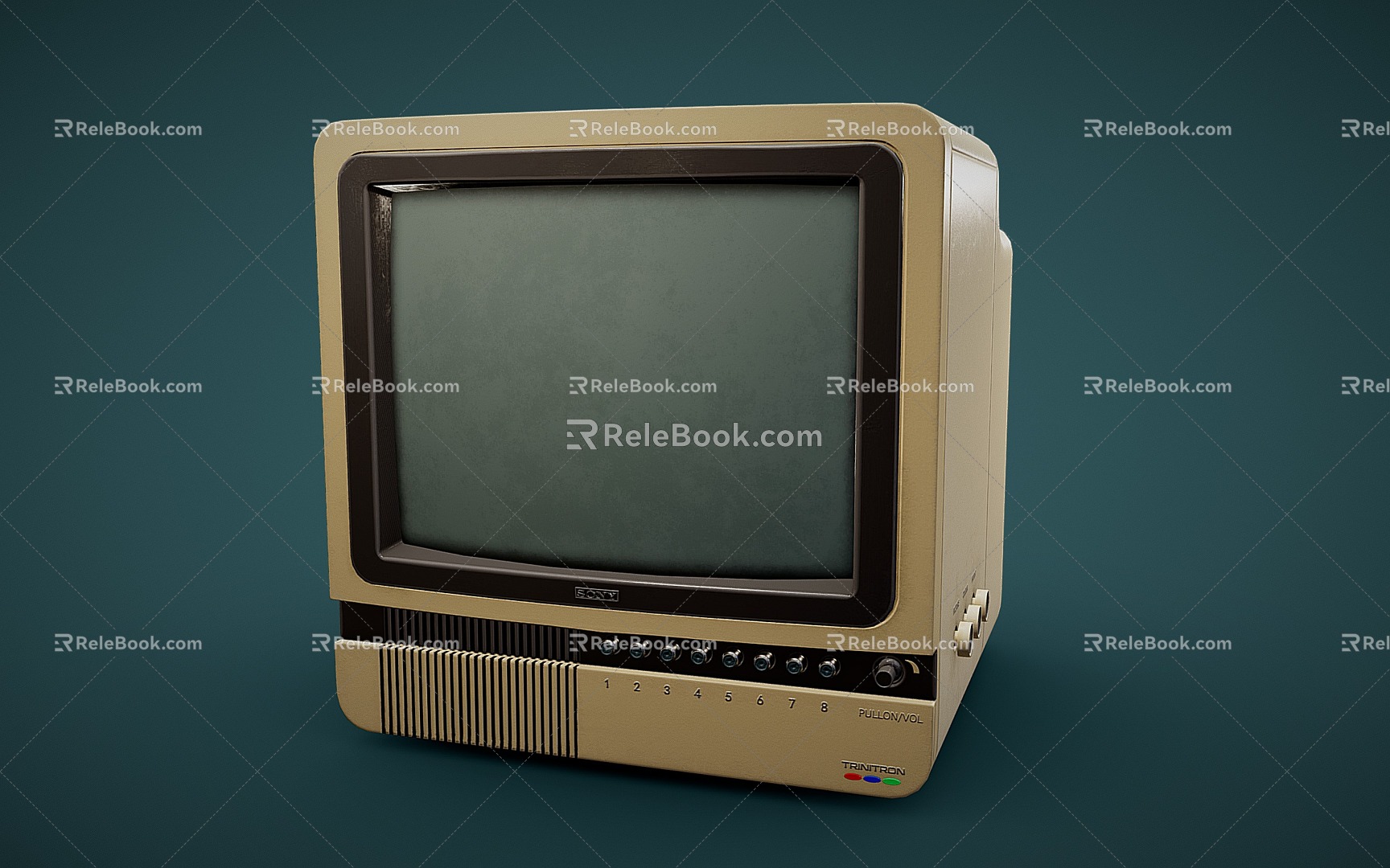 TV Old TV Retro Sony TV 3d model