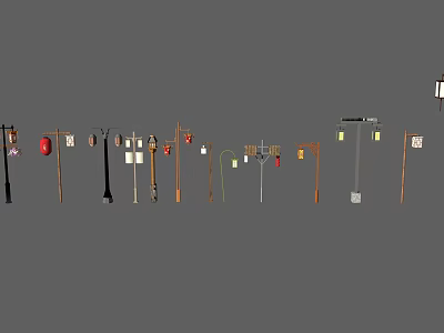 Outdoor Lights Various Stylish Designs and Decorative Styles for Garden Pathway and Patio 3d model