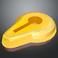Yellow Teardrop Shaped Daily Use Item With Hanging Hole For Home