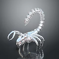 Intricate Metal Scorpion Sculpture With Shiny Reflective Surface And Detailed Design