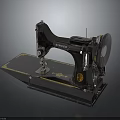 JINFENG Classic Sewing Machine With Black Metal Body And Reflective Platform