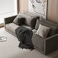 Modern double sofa 3d model