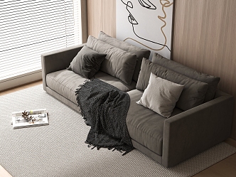 Modern double sofa 3d model