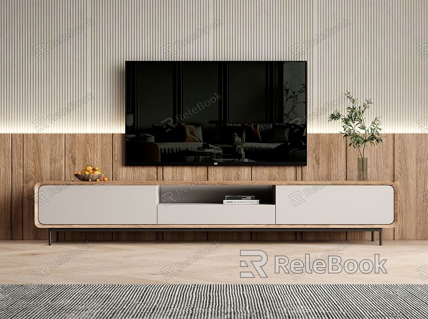 Modern TV Cabinet Solid Wood TV Cabinet model