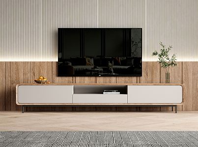 Modern TV Cabinet Solid Wood TV Cabinet 3d model