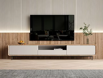 Modern TV Cabinet Solid Wood TV Cabinet 3d model