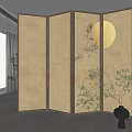 New Chinese Style Screen Screen Partition 3d model