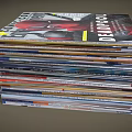 Stack of Comic Con Exclusive Magazines With Deadpool Cover Design 3d model