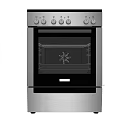 Stainless Steel Electric Oven Kitchen Appliance With Control Panel And Glass Door