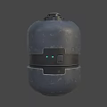 Tactical Military Weapon With Orange Handle Green Indicator Lights And Military Label