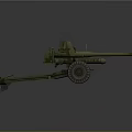 Old Historical Artillery Gun As Vintage Military Weapon With Metal Wheels And Long Barrel