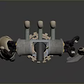 Game Movie Robot Character With Mechanical Design And Metallic Gear Structures