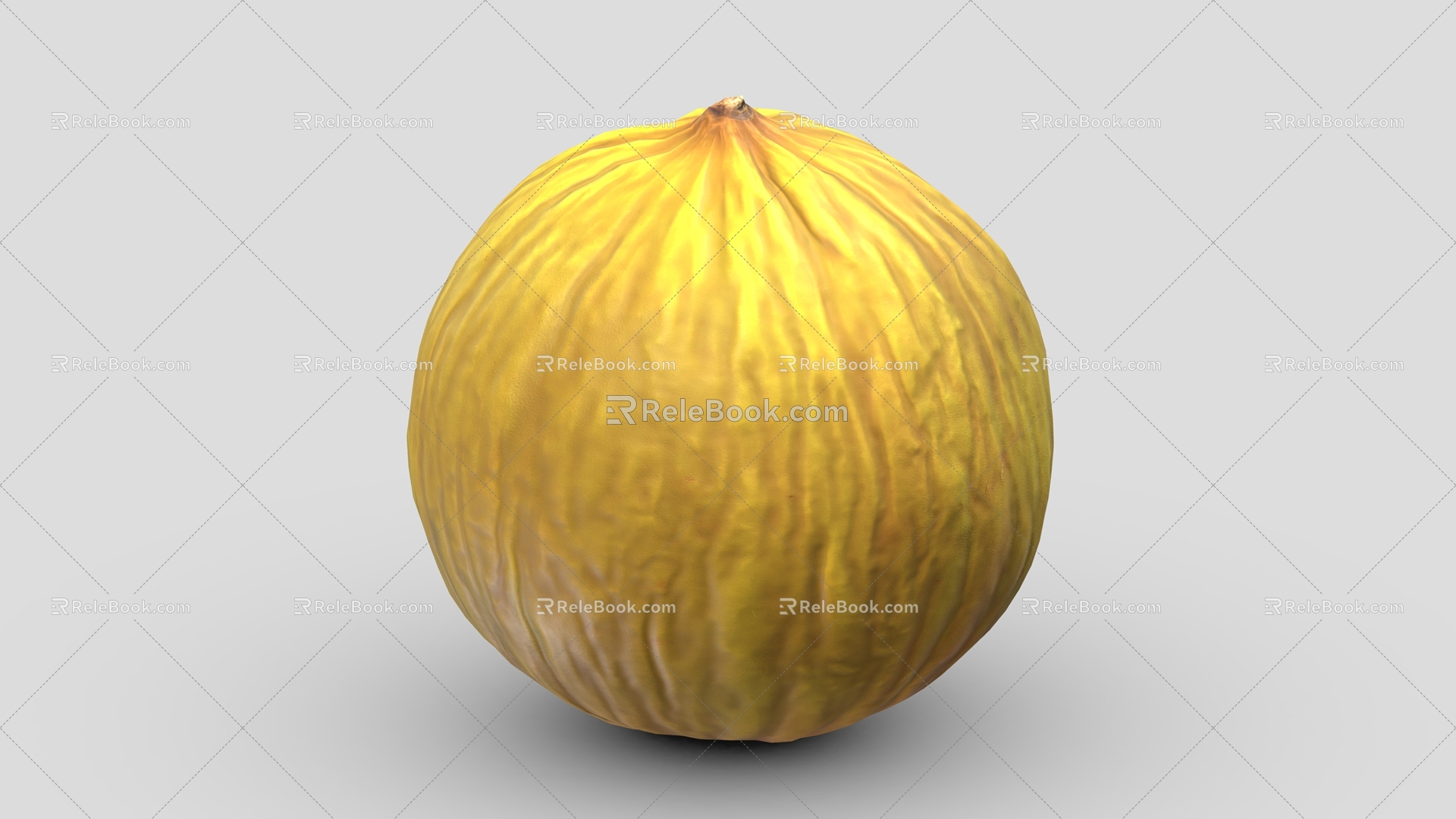 melon fruit pumpkin cantaloupe 3d model