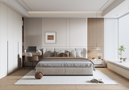 Modern Bedroom Simple Home Bedroom 3d model