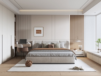 Modern Bedroom Simple Home Bedroom 3d model