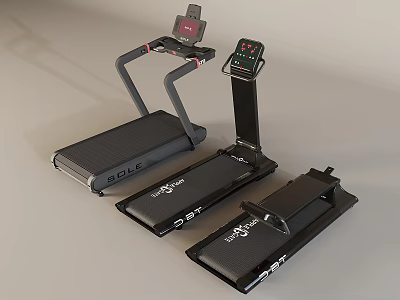 Sports Equipment Treadmills with SOLE and FLEX Brands in Different Designs 3d model