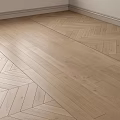 Light Natural Oak Wooden Flooring With Herringbone Pattern In Interior Space 3d model