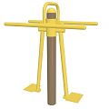 Yellow Brown Playground Equipment With Horizontal Bars For Outdoor Kids Play