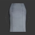 Light Blue Pencil Skirt With Slim Fit Cotton Fabric And Seam Details