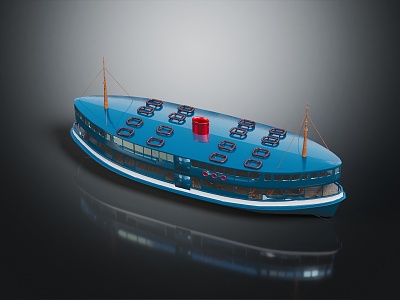 Modern Cruise Line Giant Cruise Line Luxury Cruise Line 3d model