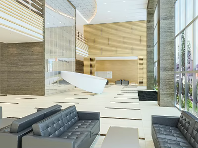 Modern Hotel Hall Simple European Front Desk Reception European Beauty Salon Hall Foot Bath Front Desk Hall Entertainment Club Lobby Reception Front Desk Cashier Hall Restaurant Reception Rest Area 3d model