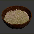 Fresh Yellow Eels Arranged In Wooden Bowl For Seafood Presentation