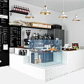 Modern Workbench Cafe Console 3d model